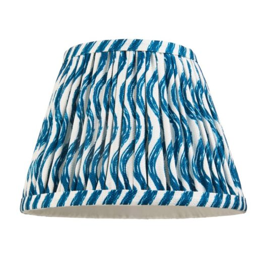 Endon 111301 Ripple Tapered Lamp Shade 20 cm In Marlin Blue