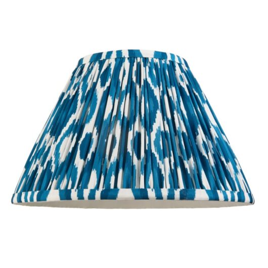 Endon 113091 Ikat Tapered Lamp Shade 30 cm In Marlin Blue