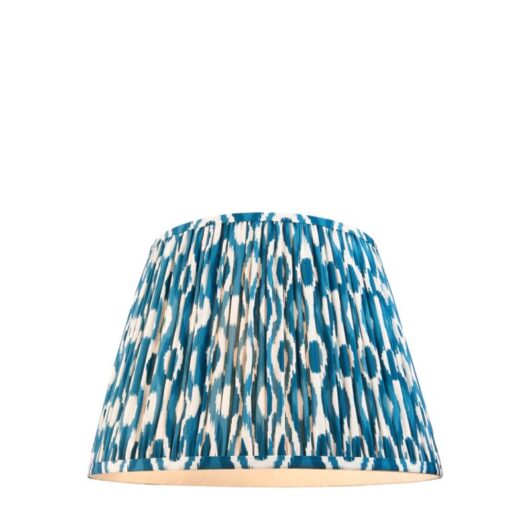 Endon 113093 Ikat Tapered Lamp Shade 40 cm In Marlin Blue