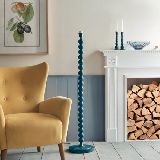 Endon 113859 Higgledy Floor Lamp Base In Gloss Marlin Blue Finish