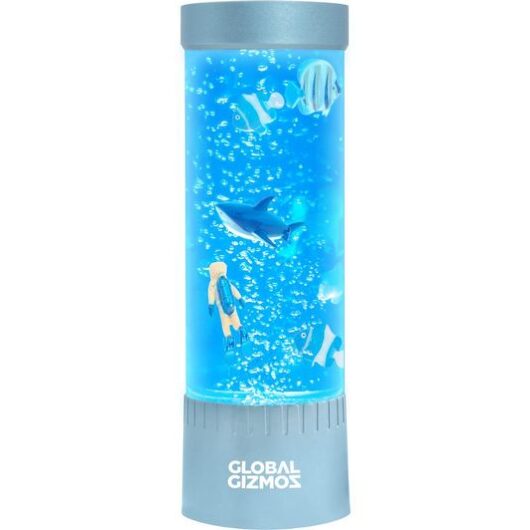 GLOBAL GIZMOS Scuba Diver Bubble Lamp - Metallic Blue