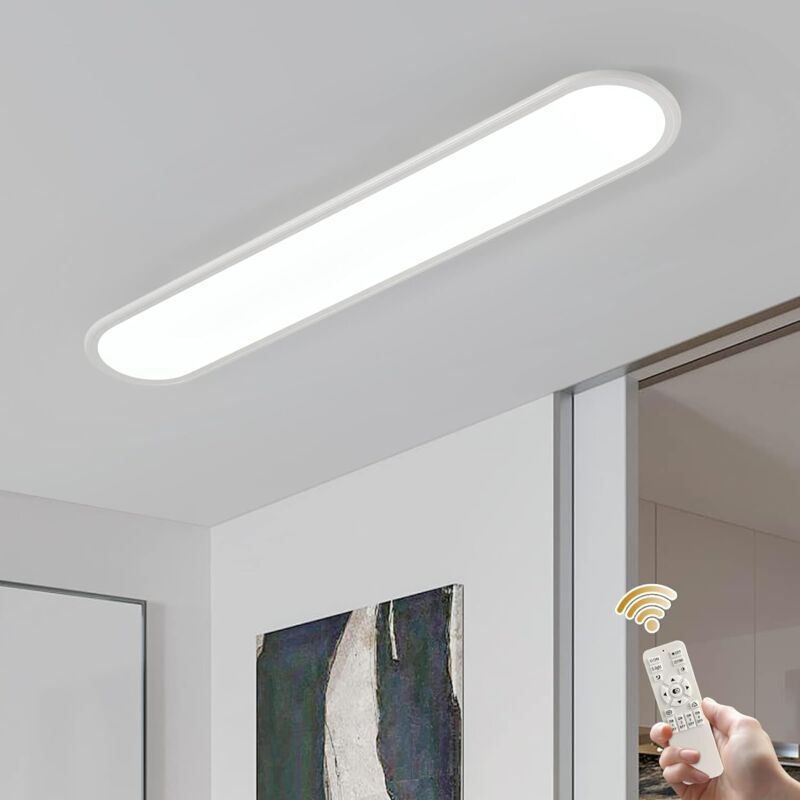 Ganeed - Dimmable led Ceiling Light,Full Spectrum Long Ceiling Lamps,3000-6500K Selectable Modern Ultra Thin Low Profile Light Fixture for Bedroom