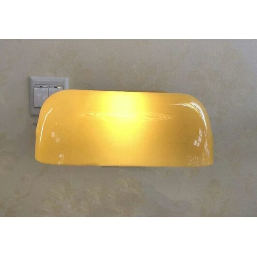 Gotrays - Replacement Lamp Shade for Banker's Lamp, Table Lamp, Glass Shade, Multicolor, Replacement Glass Shade for Desk Lamp Yellow