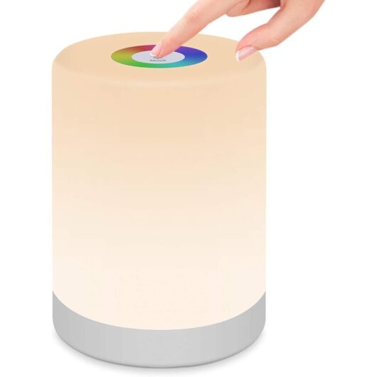 Gotrays - Smart Night Light, led Night Light Touch Sensor with rgb Light, Handle and sos Mode for Bedroom, Office, Living Room and Camping