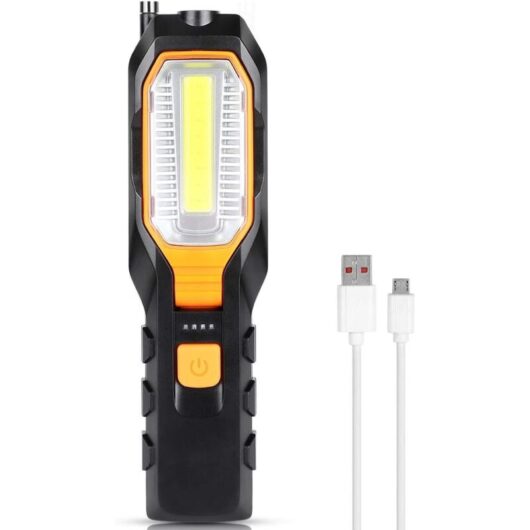 Gotrays - led Work Light for Workshop, cob Magnetic Inspection Lamp with 4 Lighting Modes, Rechargeable Camping Light with 80/280 Lumens for Car