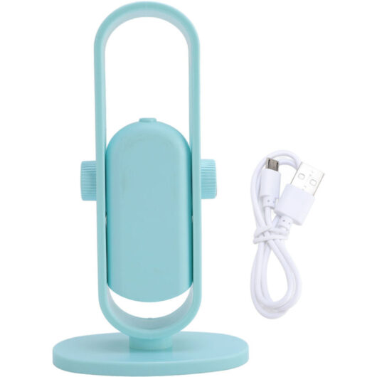 Groofoo - 360 Degree Rotation Mini Desk Lamp usb Charging 250mAh Battery led Adjustable Light Color Table Light Blue