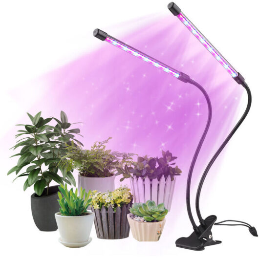 Indoor Plant Grow Light 42 led Plant Growth Light 10 Levels Dimmable 3/9/12H Timer 3 Lighting Modes Compact Lamp for Plants Flowers Vegetables