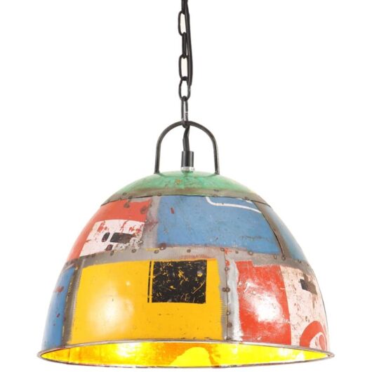Industrial Vintage Hanging Lamp 25 W Multicolour Round 31cm E27 vidaXL