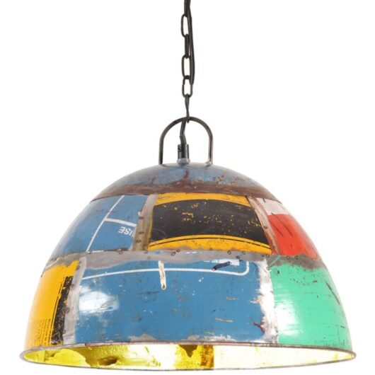 Industrial Vintage Hanging Lamp 25 W Multicolour Round 41cm E27 vidaXL