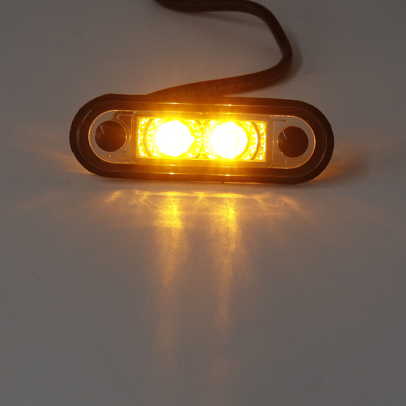 Insma - IP67 12/24V led Side Marker Lamp Turn Signal Light Indicator Lamp for Trucks Cars Trailers Van Bus Pickup (Yellow) (Yellow, 1pcs)