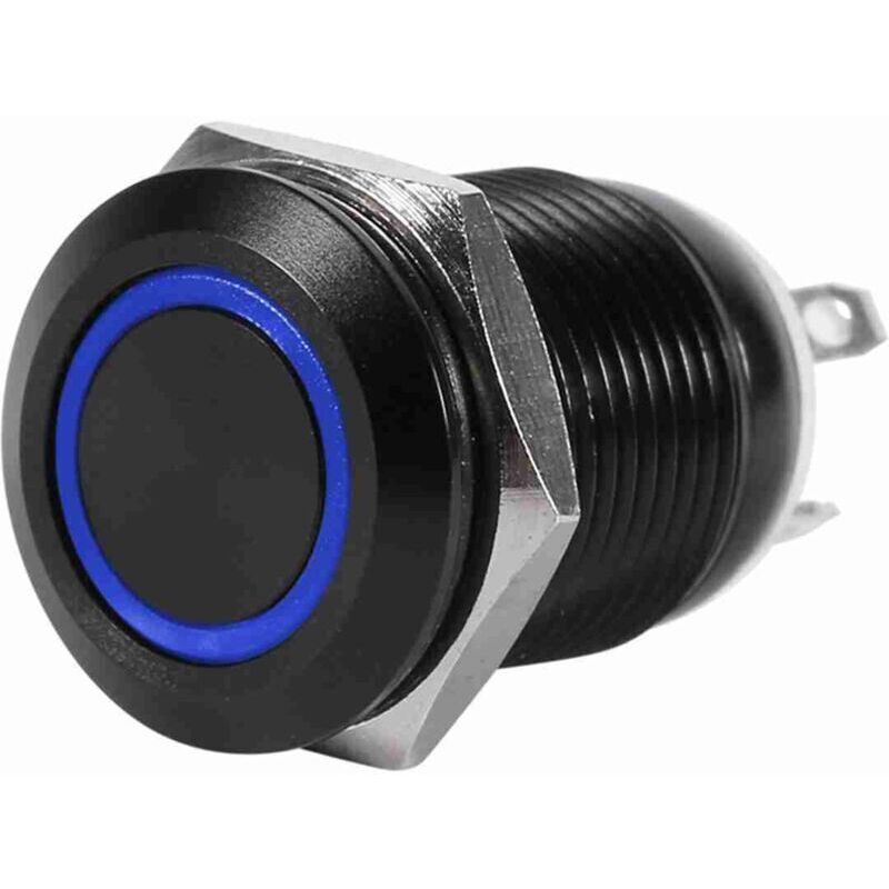 LED Momentary Switch, LED Push Button Switch, LED Momentary Switch, 2A 3Vdc LED Ring 12mm Waterproof Momentary Switch for Car LED