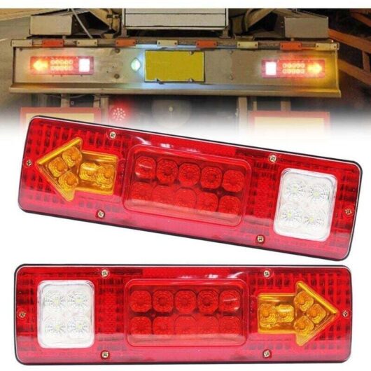 LED trailer lights, 19 LED truck trailer taillights, waterproof brake lights, reversing turn signals, taillights for trucks, dump trucks, tractors,
