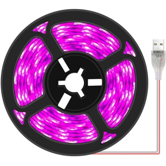 Led Plant Growth Light Strips, Waterproof Full Spectrum for Indoor Plants Succulents Hydroponics Greenhouse Gardening usb Light Strips (3m)
