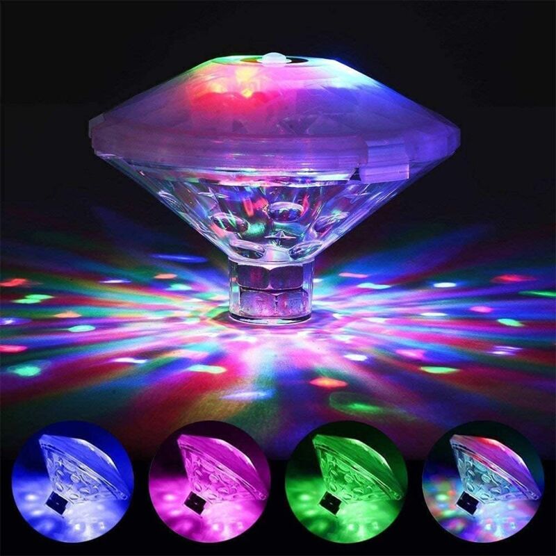 Led Underwater Lighting, Pond Light Floating Lamp Colorful Light for Swimming Pool Disco Pond Spa Hot Tub Party with 8 Modes