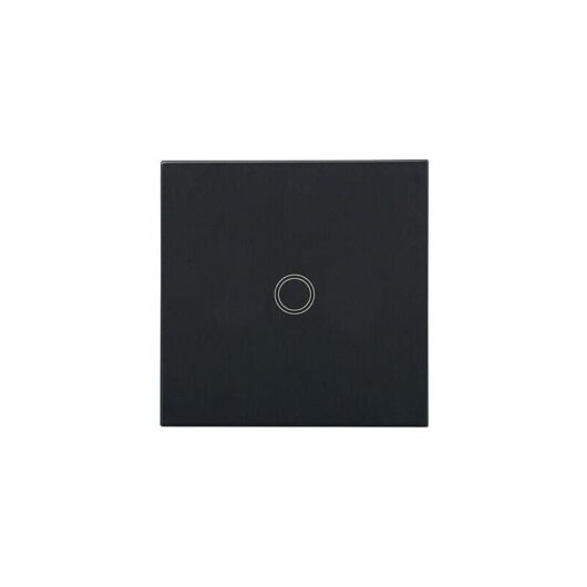 Light Switch, 1 Channel 1 Way Black Wall Touch Switch with led Indicator, Tempered Glass Panel Light Switch, No Neutral Wire (Max Load: 500W) Mumu