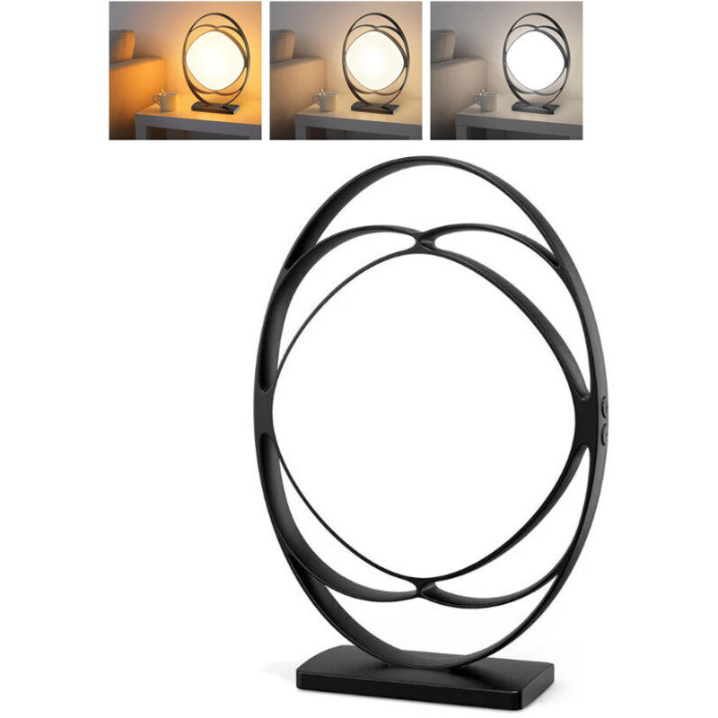 Light therapy lamp, 10000 lux UV-free daylight lamp with 3 color temperature modes, adjustable brightness, and timer