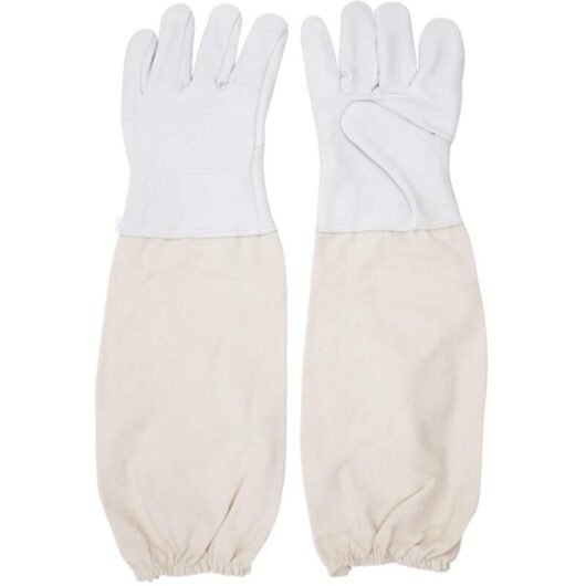 Linghhang - m) Beekeeping Sheepskin Protective Gloves, Universal Beekeeping Leather Gloves with Ventilated Cover, Anti-Sting Gloves, Beekeeping Tools
