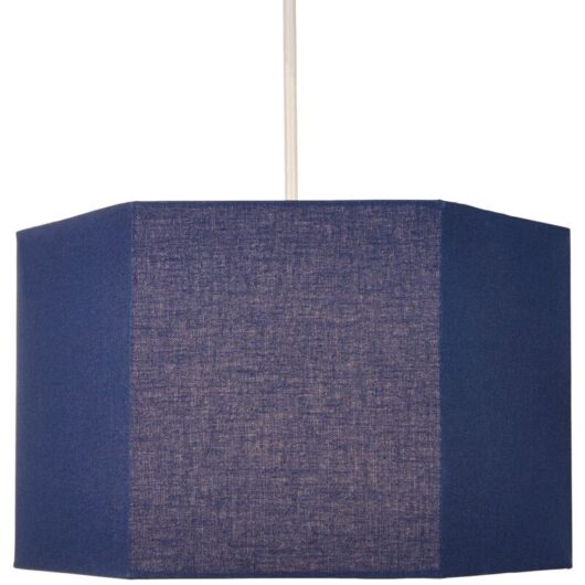 Litecraft - Glow Light Shade 30cm Easy Fit Hexagon Lampshade - Blue