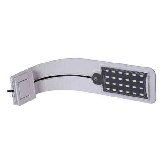 Memkey - Ultra Thin led Light for Small Aquariums, Mini Aquarium Clamp Lamp with 24 LEDs, White and Blue Light for 30-40cm Aquariums, 10W (White)