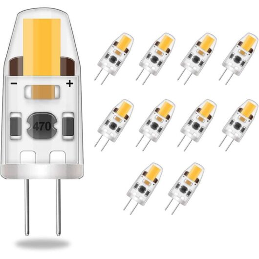 Memkey - led G4 dimmable light bulbs, 2W equivalent to 20W halogen lamp, 200lm warm white energy saving lamp, no flicker, ac/dc 12-24V, G4 Bi-Pin,
