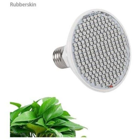 Mumu - 20W led Grow Light, E27 High Power Full Spectrum Panel, 200 LEDs for Greenhouse Hydroponics, Flowers and Potted Plants for Indoor Planting