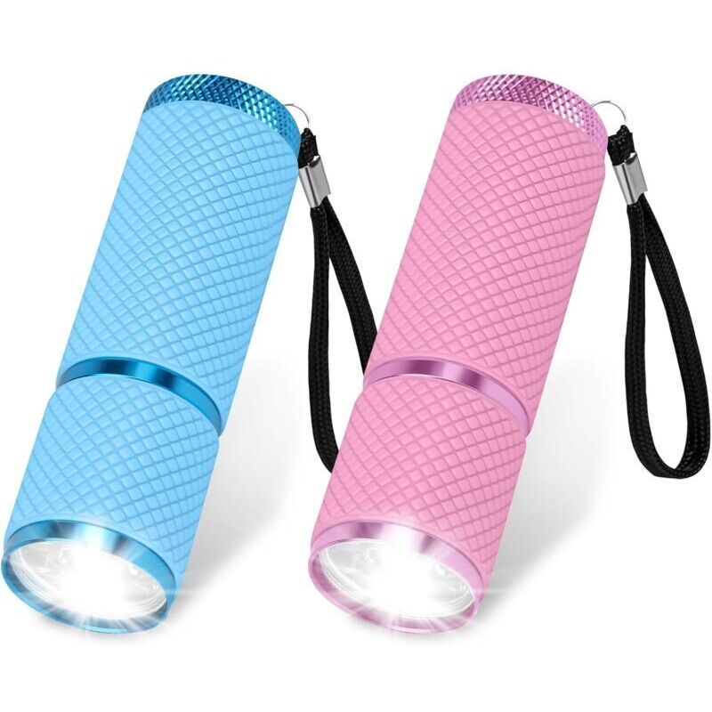 PCS Mini Flashlight, Ultra Powerful LED Flashlight, Battery Operated Flashlight, LED Flashlight Set, 9mm Small Lamp with 9 LED Lights