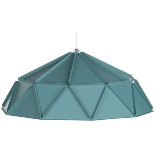 Pendant Lamp Blue Metal Geometrical Shape 1 Light Modern SENIA