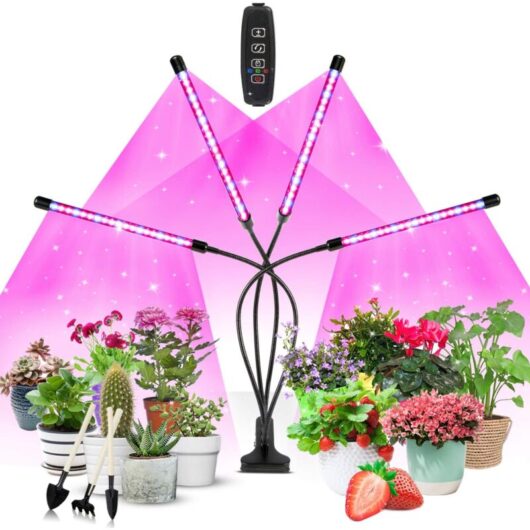 Plant Lamp, 80 LEDs Grow Light led Plant Grow Lamp 4 Heads Full Spectrum Grow Light