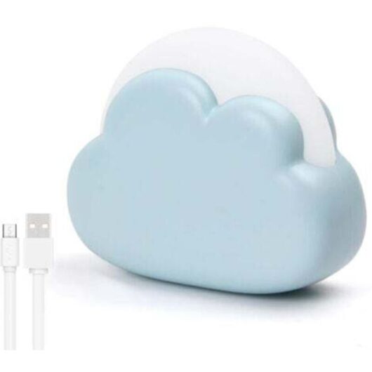 Rechargeable Children's Night Light, Plastic LED Baby Night Light, Cloud Design, 4 Modes, Portable Night Lamp, Bedside Lamp for Children's Room,