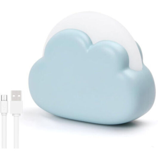 Rechargeable Children's Night Light, Plastic LED Portable Cloud Baby Night Light, 4 Modes Portable Night Lamp, Bedside Lamp for Children's Room,