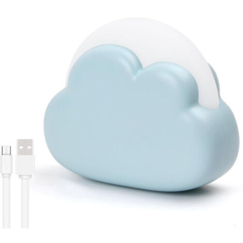 Rechargeable Children's Night Light, Plastic LED Portable Cloud Baby Night Light, 4 Modes Portable Night Lamp, Bedside Lamp for Children's Room,