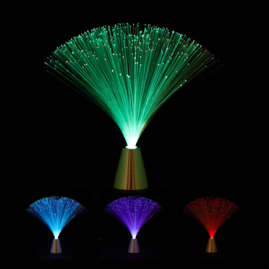 Relaxdays - 10x Fibreglass Lamp with Colour Change, led Retro Lamp, Mood Light, Table & Bedside Lamp, 33 cm, Colourful