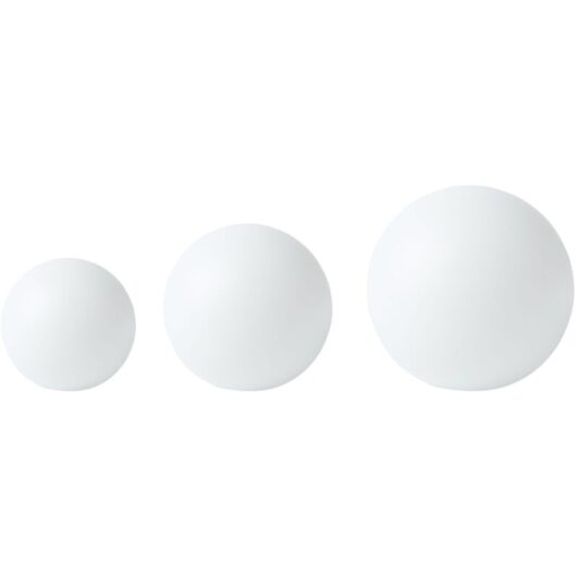 Set of 3 Solar Outdoor LED Ball Lamps LOBAINA with Remote White