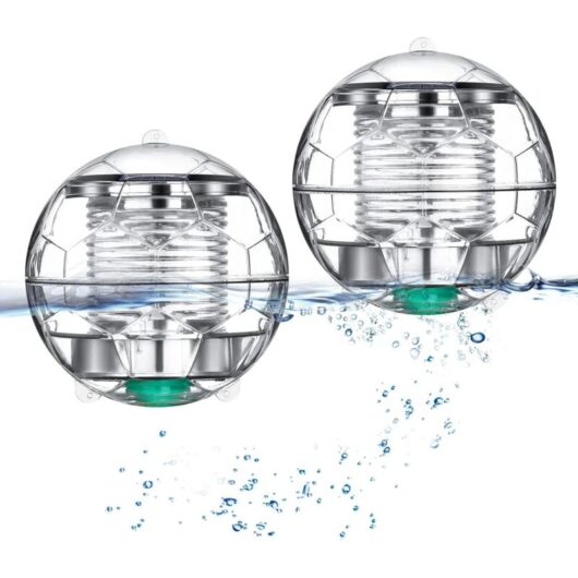 Solar Powered Pool Light Lamp Floating Pond Lamp with Color Changing Waterproof Hanging Ball Light for Garden Pool Tree ABS Plastic [Energy Class A]