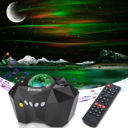 Starry Sky Projector Lamp Star Projector Aurora Borealis led Night Light for Kids 48 Lighting Effects with Bluetooth Music Remote Control for Adults