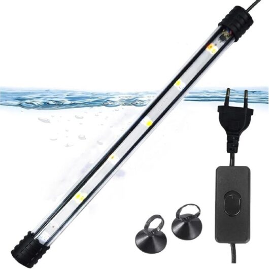 T4 Aquarium Light 4W 3 Modes Adjustable Color Energy Saving Double Row Premium LED Lamp Suitable for 30-40cm Tanks