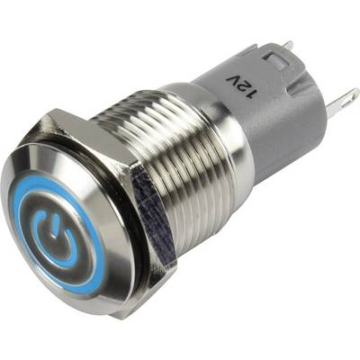 TRU COMPONENTS 1303026 LAS2GQF-11ZET/B/12V/S/P Pushbutton switch 48 V DC 2 A 1 x On/On latch Blue IP65 1 pc(s)