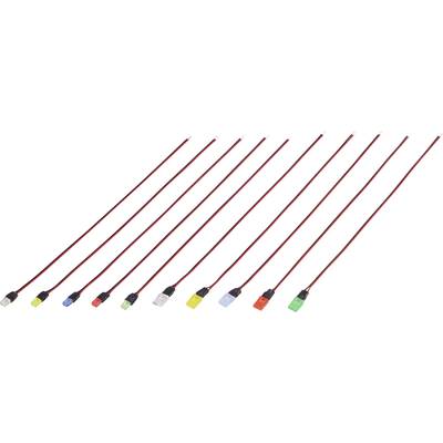 TRU COMPONENTS TC-6649288 LED set Yellow, Blue, Red, Green, White Square 2 x 3 mm, 2 x 5 mm Tray
