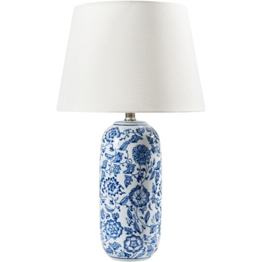 Table Lamp AIBONITO Porcelain White/ Blue