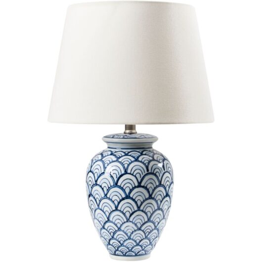 Table Lamp JAUCA Porcelain White/ Blue