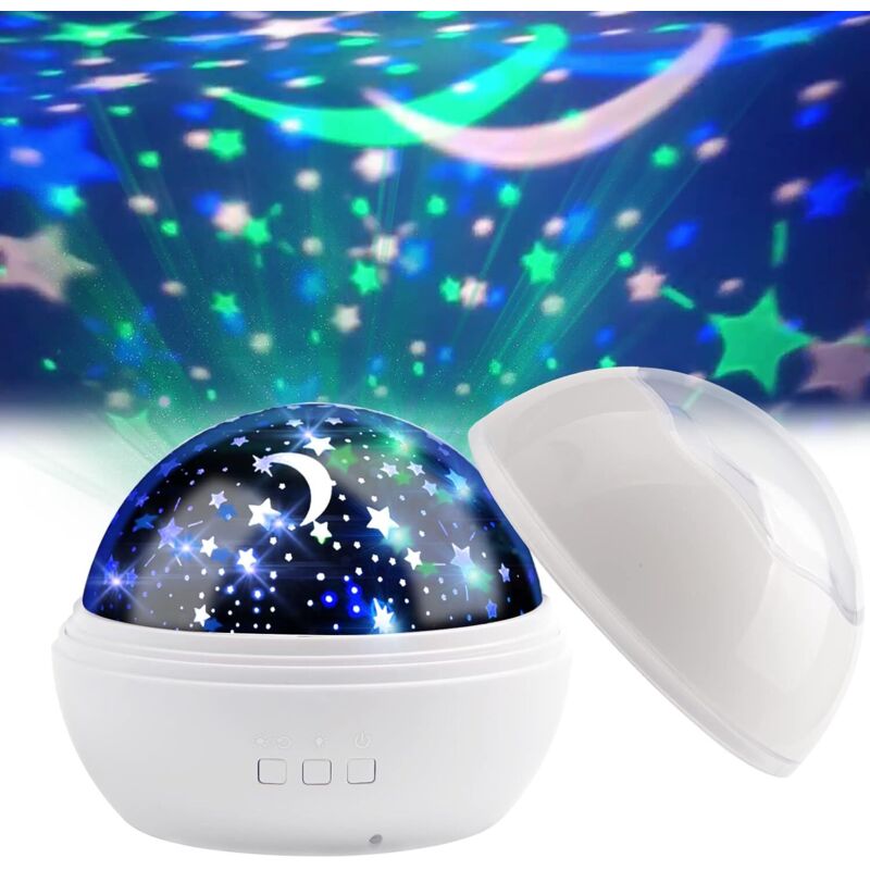 Tinor - Kids Night Light Star and Ocean Light Projection 360° Rotation Projector Lamp 8 Color Modes for Bedroom Birthday Party Christmas Gift Idea,