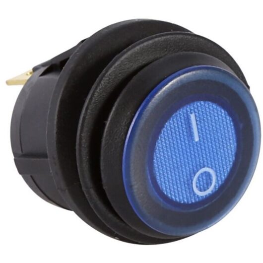 Tinor - Large Rocker Light Switch, 12V led Dot Light Car Boat Round Rocker on/off spst Blue Switch