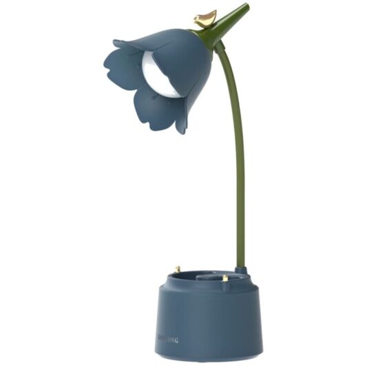 Tinor - led Desk Lamp for Kids, Flower Table Lamp, Reading Lamp with Adjustable Light and Touch Sensor (Blue)