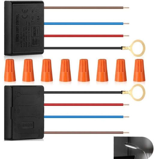 Touch dimmer switch for table lamps, pack of 2, 3-position touch dimmer switch for desk lamps, dimmer repair kit, control module, replacement sensor