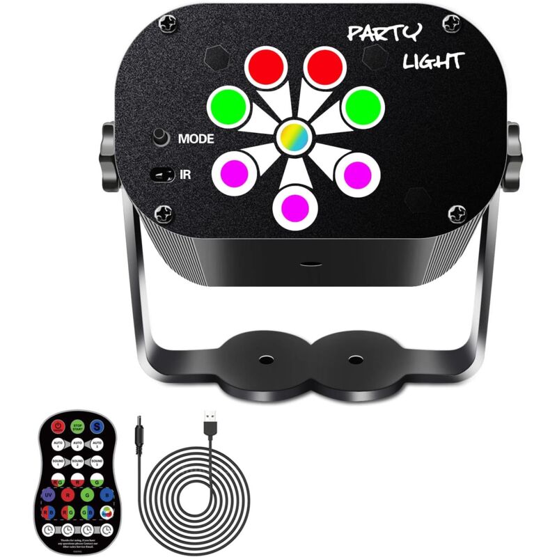 Uv led Projector Party Light Lamp usb rgb dj Projector Light Disco Remote Control Lighting Rechargeable for Lumiere Scene Garden Living Room Home