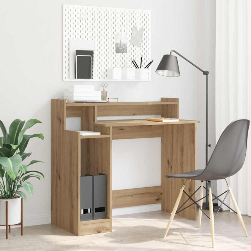 Vidaxl - Desk with Shelf Artisan oak 97 x 45 x 90 cm Engineered wood