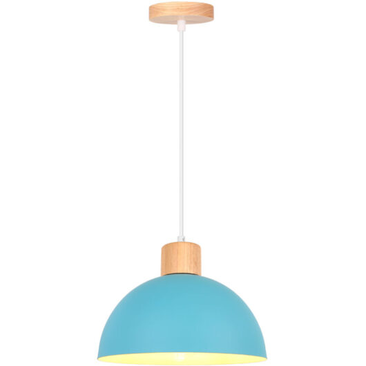 Vintage Metal Ceiling Light Blue Modern Indoor Pendant Light Simple Pendant Lights E27 For Bedroom Bar Kitchen